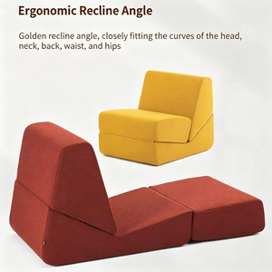 <span class=keywords><strong>Divano</strong></span> Letto Modulare Pieghevole Comprimibile, Chaise Longue Singola Convertibile con <span class=keywords><strong>Dimensioni</strong></span> Personalizzabili per Soggiorno e Camera da Letto - Product Image 4