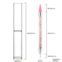 Fourniture d'usine acrylique ongles amovible Double tête cristal Point perceuse outil de manucure avec outil de manucure avec Nylon
