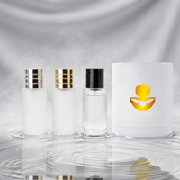 En stock, flacons de parfum en verre vides de forme cylindrique de 15 ml, 30 ml, 50 ml, 100 ml avec boîte cadeau