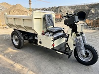 Mini-dumper électrique tricycle 1,5T 2T 2,5T 3T pour l'exploitation minière, avec moteur de pompe à roulement à trois roues et moteur de levage 1300W