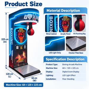 Máquina de arcade de canje de tickets para centros comerciales, máquina de boxeo, máquina de prueba de golpeo - Product Image 3