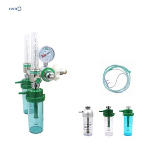 Lovtec Dubbele Stroommeter Gasdrukregelaar Dubbele Medische Zuurstofregelaar Met Masker - Product Image 1