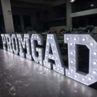 Lettres lumineuses LED personnalisées de 4 pieds, lettres MARRYME en acier inoxydable, lettres de marquee pour la décoration de mariage