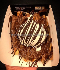 Bánh Quế Trứng Không Thấm Mỡ Hotdog Lấy Ra Giấy Kraft Khay Giấy Dùng Một Lần Cho Thực Phẩm - Product Image 3