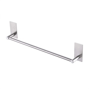 Modern Hotel Bathroom Iron Golden Self-Adhesive Drill-Free <b>Towel</b> Bar <b>Rack</b> Rust Resistant Wall-Mounted <b>Storage</b> - Product Image 2