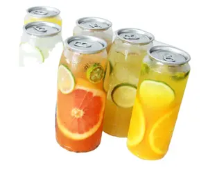 Pot à boisson en plastique unique de 400ml, bouteilles de stockage d'aliments à anneau de traction rond pour magasin de jus de fruits avec couvercle à ouverture facile.