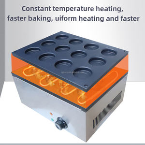 Máquina Comercial para Hacer Waffles de Frijoles Rojos Japoneses, 12 Unidades, Forma Redonda, Antiadherente, para Hacer Panqueques de Huevo, Máquina de Snacks de Acero Inoxidable - Product Image 5