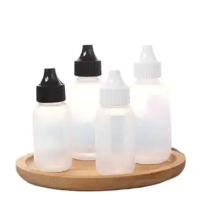 Sıcak satış 1oz 2oz 30ml 1oz 2oz 60ml 1oz 2oz 30ml 2oz şeffaf siyah plastik V3 şişe PE plastik sıvı damlalık şişesi