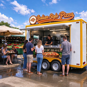Remolque de Comida Móvil Comercial Totalmente Equipado, Camión de Comida Rápida para Pizza y Hamburguesas, Remolque de Comida Personalizado para Eventos de Catering al Aire Libre - Product Image 2