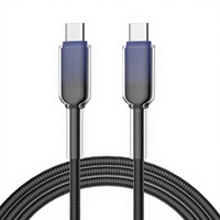Câble de charge rapide PD 65W Type-C vers Type-C en nylon avec conducteur en cuivre pur pour iOS 1m - Prix usine
