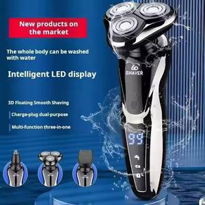 Afeitadora Multifunción 3 en 1 para Hombre, Recargable por USB, Máquina de Afeitar Electrónica Rotativa, Resistente al Agua IPX6 - Product Image 6