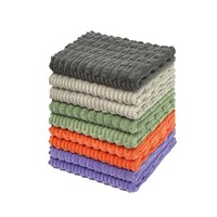 Serviette de nettoyage en microfibre corail super absorbante, épaisse et sans peluches, idéale pour les comptoirs de cuisine et les tables à thé – Meilleures ventes