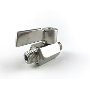 Mini válvula de bola de acero inoxidable 304 de 1/4 pulgada, estándar británico, control de flujo de alta temperatura para agua - Product Image 3