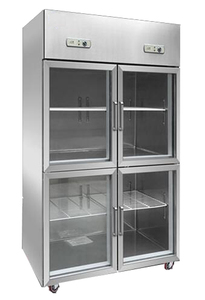Shineho High Quality Stainless Steel Luxury Commercial 4 Doors Direct-cooling <b>Refrigerator</b> and Freezer for Sale W456 Refrigerati - Product Image 3