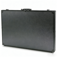 Vitrine de présentation professionnelle 27 pouces avec couvercle transparent, support OEM, prix usine Ningbo Uworthy, grande vitrine en aluminium pour cartes, mallette de transport