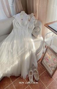 V-neck Sleeveless White Mesh <b>Maxi</b> Vest Dress Formal Tight Waist Oem Service Factory Production Premium Quality - Product Image 4