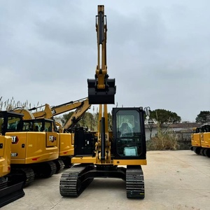 Excavatrice CAT 307, poids opérationnel de 3 tonnes, capacité de la benne de 0,12 m³, équipement de construction hydraulique jaune - Product Image 2