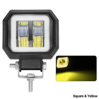 12V-80V étanche rond ange yeux LED lumière Portable projecteurs moto tout-terrain camion conduite voiture bateau travail lumière