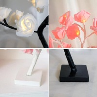 Dekorasi Natal Bunga Lampu Malam 45Cm 24led Lampu Meja Mawar Led Lampu Pohon Mawar Bunga Mawar Dalam Ruangan Dekorasi Kamar Tidur Pernikahan