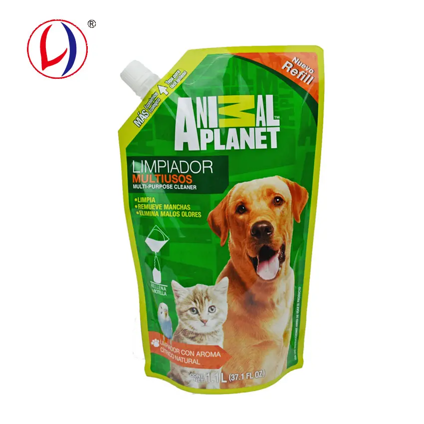 1.1L Standing Pouch with Spout for Pet Cleaning Pet Shampoo Bottle