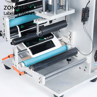 ZONESUN semi-automatique rond verre à vin bouteille en plastique autocollant applicateur d'étiquettes simple Double face stylo étiqueteuses