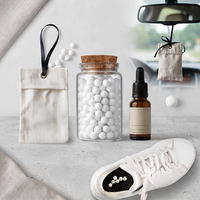 Kit de perles de parfum en céramique poreuse DIY personnalisables, sachet aromatique rechargeable pour voiture, armoire, chaussures, désodorisant en vrac