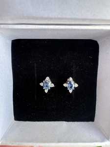 10K Gold Genuine <b>Blue</b> <b>Sapphire</b> <b>Earrings</b> Solitaire Gemstone Stud Solid Gold Fine Trendy Fashion Jewelry Gift Her Women - Product Image 4