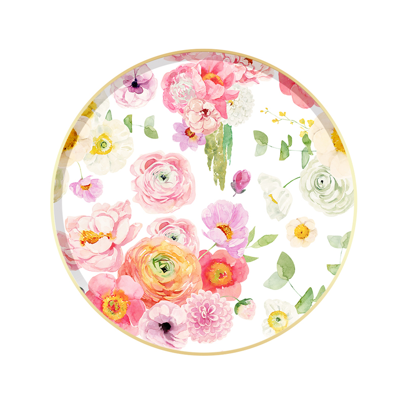 Plato de papel de 7 pulgadas * 8 piezas