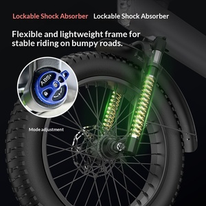 Vélo électrique à pneus gras de 20 pouces, pliable, 7 vitesses, pour les trajets en ville, les aventures sur sentier, vélo électrique pliable, vélo électrique à pneus gras - Product Image 4