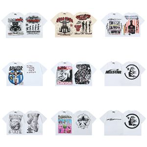 Camiseta 25ss Trade Hell Fashion Hell Star, Estilo Urbano, Lavada, Retro, 100% Algodón, Holgada, con Letras Impresas, Transpirable, para Hombre y Mujer - Product Image 1