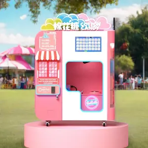 Full Automatic Cotton Candy Vending Machine Coin Operated Robot Electric with Cotton Candy Recipe Included