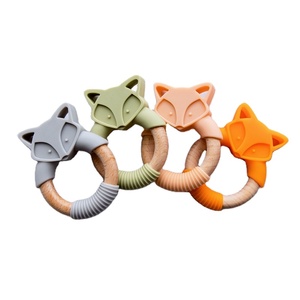Nouvellement Conçu <span class=keywords><strong>Renard</strong></span> Animal À Mâcher Hêtre Anneau De Qualité Alimentaire Silicone Bébé Anneau de <span class=keywords><strong>Dentition</strong></span> Jouet - Product Image 4