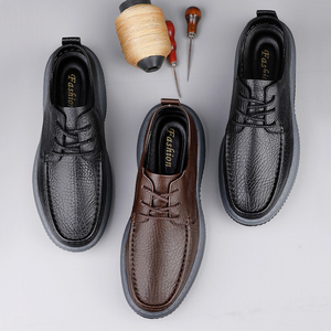 Nuevos Modelos de Zapatos Oxford Clásicos para Hombre, Zapatos de Vestir Casuales de Negocios con Cordones de Cuero Genuino, Soporte de Arco, Malla de Goma EVA - Product Image 3