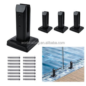 Barandilla sin Marco YL METAL con Vidrio Australiano de 12 mm, Abrazadera de Acero <span class=keywords><strong>para</strong></span> Piscina, Clip <span class=keywords><strong>para</strong></span> Vidrio y Puerta <span class=keywords><strong>para</strong></span> Cerramiento de Piscina - Product Image 2