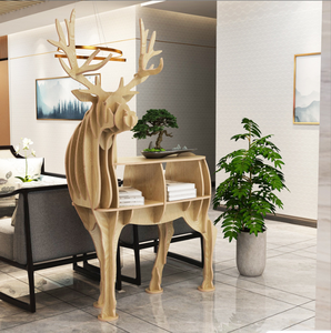 Scène De Forêt En Bois Naturel Avec Pin Et Cerf, Décoration De Table Rustique En Bois, Décoration D'hiver, Vendredi Noir - France