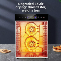 Déshydrateur alimentaire en acier inoxydable pour la maison, sécheuse électrique à écran tactile pour fruits, légumes, viande et aliments pour animaux