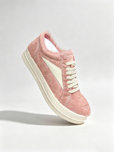 Sneakers plateforme multicolores en crin de cheval, bout rond, style lacets - Product Image 5