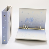 Carpeta de Anillas Magnética A5 Personalizada para Empresas, con Mecanismo de 6 Anillas Doradas, para la Imagen de la Empresa y Documentos Comerciales