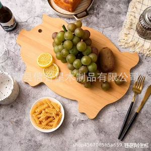 Tabla de cortar de bambú con forma de animales, multifuncional para uso doméstico en la cocina - Product Image 1
