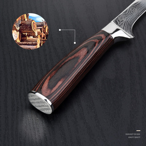 Timhome New Arrival Customized 6inch 7Cr17 High Carbon Steel Pakka Wood <strong>Handle</strong> Chinese Eco-Friendly Kitchen <strong>Boning</strong> Utility <strong>Knife</strong> - Product Image 5