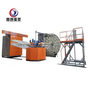 3 Arms Carrousel Roto Molding Machine Rotational Moulding Machine For Making Plastic Rotational Molding Parts