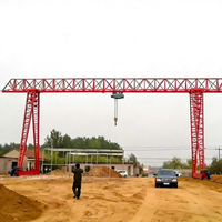 Grue portique électrique extérieure de 15 tonnes à poutre simple sur rail au sol pour la vente en gros