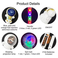 Baguette lumineuse LED Astronaute Projecteur Spatial Bâton Lumineux Clignotant Étoiles pour Enfants Faveurs de Fête Anniversaire Concert Carnaval Jouet
