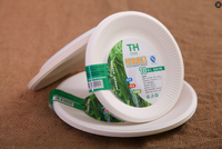 Vaisselle jetable personnalisée en pulpe de papier biodégradable avec divers logos de petits emballages
