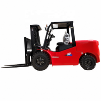 Chariot élévateur électrique 5 tonnes, moteur à aimant permanent, batterie lithium, mât duplex 3m, chariot élévateur contrepoids