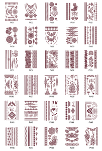 Shinein braccia gambe marrone pizzo impermeabile finto tatuaggio adesivi trasferimento corpo henné tatuaggio temporaneo per donne ragazze - Product Image 3