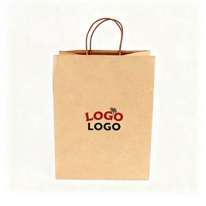 Sacs en papier kraft d'emballage cadeau personnalisés écologiques marron avec votre propre logo Sac en kraft - Product Image 1