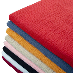 Tissu Crêpe Froissé en Coton Mousseline Double <span class=keywords><strong>Gaze</strong></span> pour Pyjamas et Langes – Vente en Gros - Product Image 1