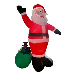Blow Up Santa Claus Indoor Outdoor Xmas Holiday Decor Christmas Inflatable Snowman Built in LED Lights