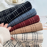 Nouvelle Écharpe Imprimée à Carreaux 2026 pour Femme, Style Treillis Automne/Hiver, Cache-Cou Polyvalent en Polyester, Confortable pour Homme et Femme, Unisexe Adulte